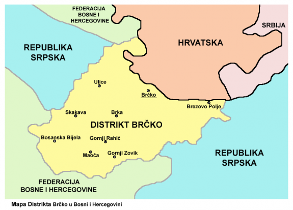 Mapa Brčko Distrikta