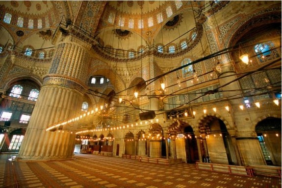 Unutrašnjost Plave džamije
