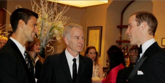 Novak u razgovoru sa Džonom Mekinroom i princom Vilijamom