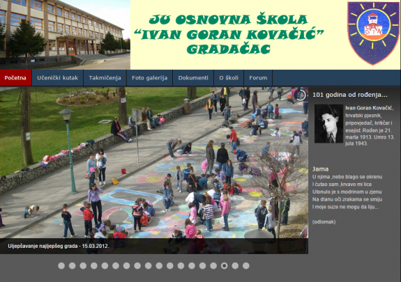 Mtel Skole 2.0 OS Ivan Goran Kovacic - web sajt