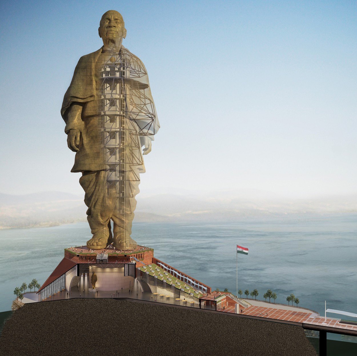 Первые памятники в мире. Валлабхаи Патель памятник. Статуя единства Валлабхаи Патель. Статуя в Индии 182 м. Статуя единства Гуджарат.