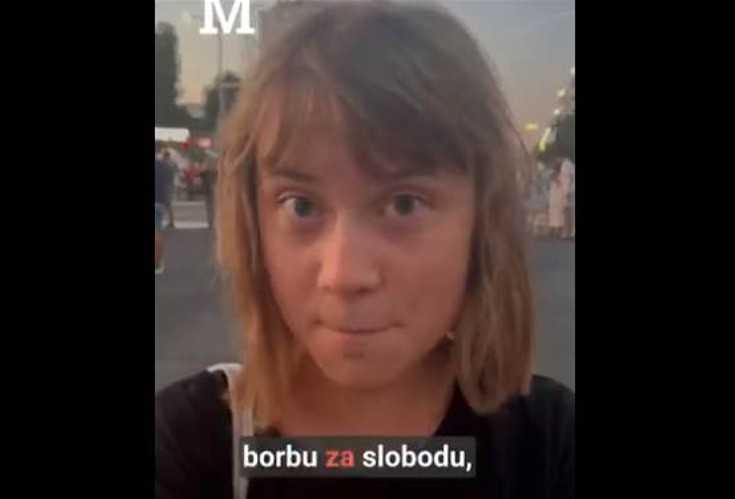 Greta Tunberg na protestu u Beogradu, najavila dolazak u BiH (Video)