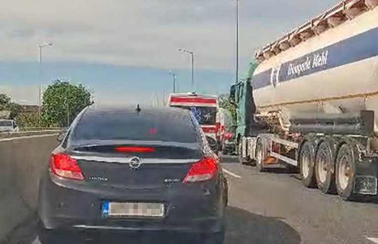 Zastoj na brzoj cesti Banjaluka-Laktaši, hitna pomoć jedva prolazi (Video)