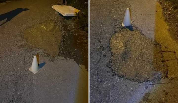 “Gradska uprava spava”: Mještani naselja Kumsale sami zakrpili rupe na ulici (Foto)
