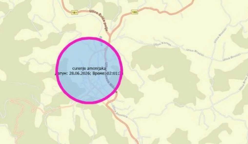 Došlo do curenja amonijaka u Guči, MUP šalje građanima hitne SMS poruke