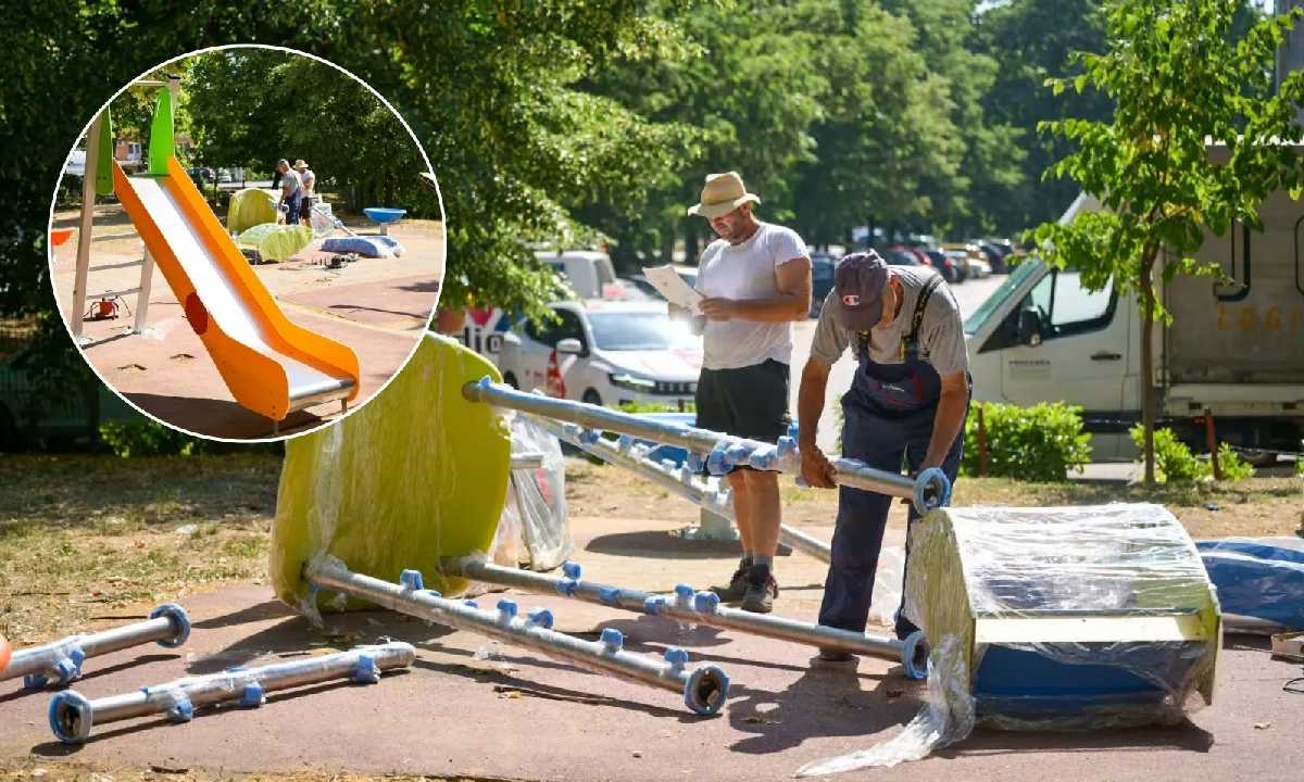 Obnavljaju se igrališta u Banjaluci: Radovi u Voždovačkoj i Gundulićevoj ulici (Foto)